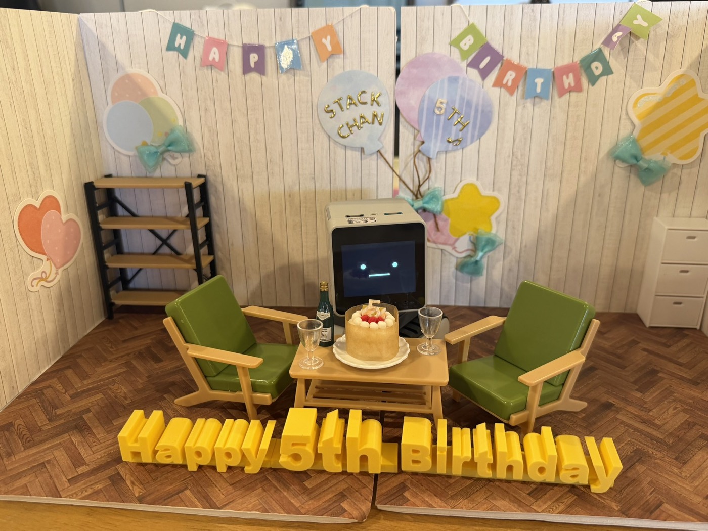 Happy Birthday スタックチャンのジオラマ撮影ブース実例